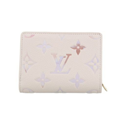 ルイヴィトン 二つ折り財布 モノグラム･アンプラント ポルトフォイユクレア ベージュ LOUIS VUITTON M25595 ドリームベージュ