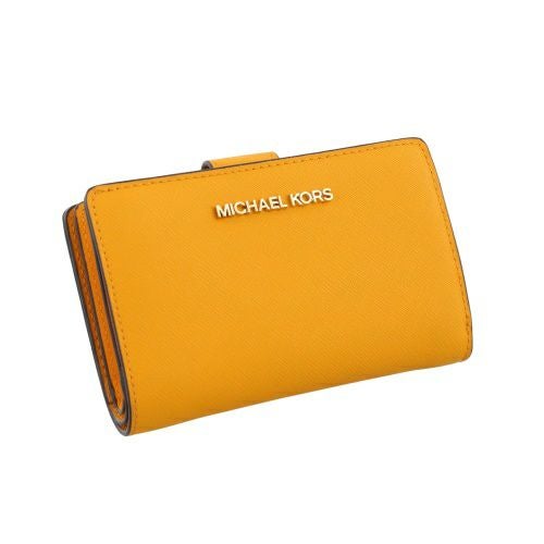 マイケルコース 二つ折り財布 レディース ジェット セット トラベル レザー ビルフォールド ジップ コインウォレット オレンジ MICHAEL KORS 35F7GTVF2L POP ORANGE