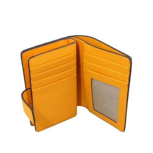 マイケルコース 二つ折り財布 レディース ジェット セット トラベル レザー ビルフォールド ジップ コインウォレット オレンジ MICHAEL KORS 35F7GTVF2L POP ORANGE