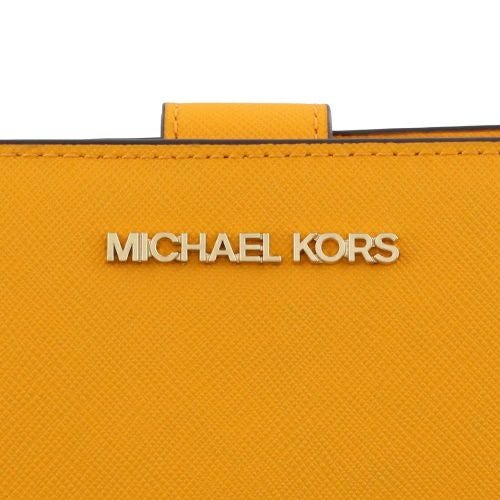 マイケルコース 二つ折り財布 レディース ジェット セット トラベル レザー ビルフォールド ジップ コインウォレット オレンジ MICHAEL KORS 35F7GTVF2L POP ORANGE