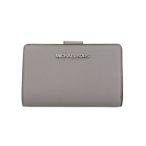マイケルコース 二つ折り財布 レディース JET SET TRAVEL ビルフォールド コンチネンタル ウォレット ミディアム グレー MICHAEL KORS 35R4STVF6L PEARL GREY