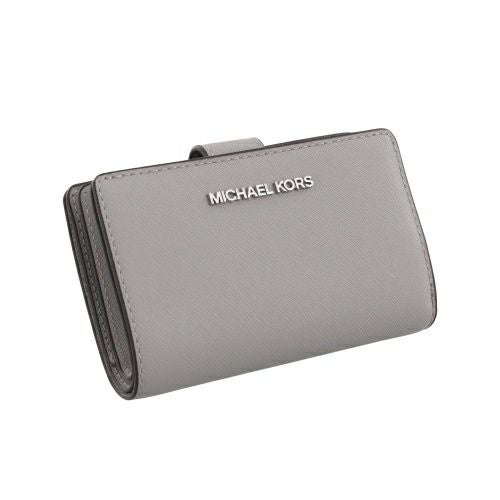 マイケルコース 二つ折り財布 レディース JET SET TRAVEL ビルフォールド コンチネンタル ウォレット ミディアム グレー MICHAEL KORS 35R4STVF6L PEARL GREY