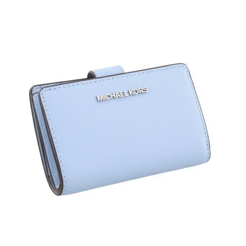 マイケルコース 二つ折り財布 レディース JET SET TRAVEL ビルフォールド コンチネンタル ウォレット ミディアム ブルー MICHAEL KORS 35R4STVF6L LIGHT SKY