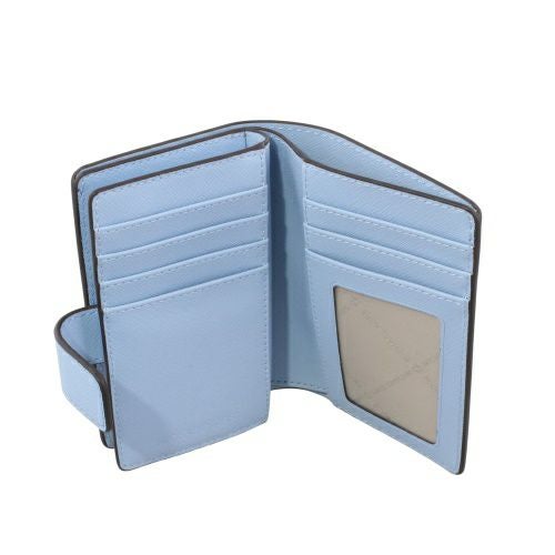 マイケルコース 二つ折り財布 レディース JET SET TRAVEL ビルフォールド コンチネンタル ウォレット ミディアム ブルー MICHAEL KORS 35R4STVF6L LIGHT SKY