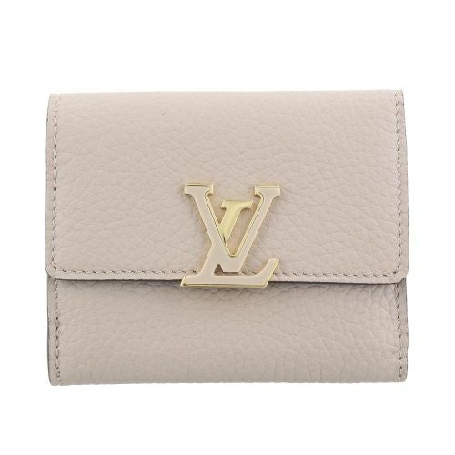 ルイヴィトン 三つ折り財布 トリヨン ポルトフォイユカプシーヌ XS ベージュ LOUIS VUITTON M68747 ガレ