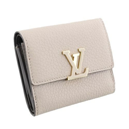 ルイヴィトン 三つ折り財布 トリヨン ポルトフォイユカプシーヌ XS ベージュ LOUIS VUITTON M68747 ガレ
