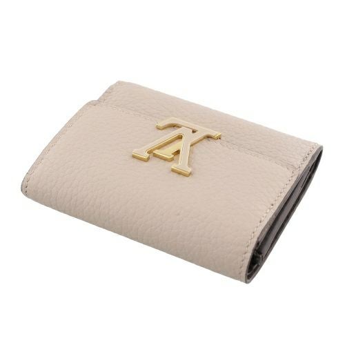 ルイヴィトン 三つ折り財布 トリヨン ポルトフォイユカプシーヌ XS ベージュ LOUIS VUITTON M68747 ガレ