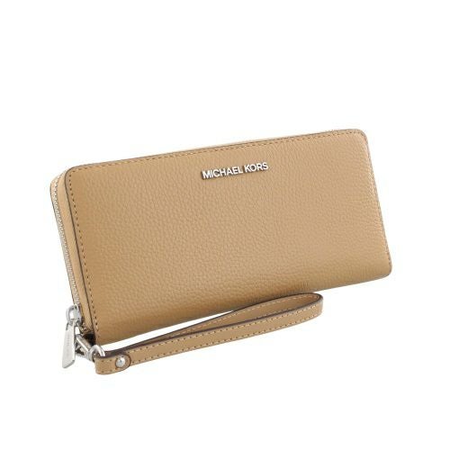 マイケルコース 長財布 レディース ジェット セット トラベル レザー ラージ トラベル コンチネンタル ラウンド ジップ ブラウン MICHAEL KORS 35F7STVE7L PEANUT