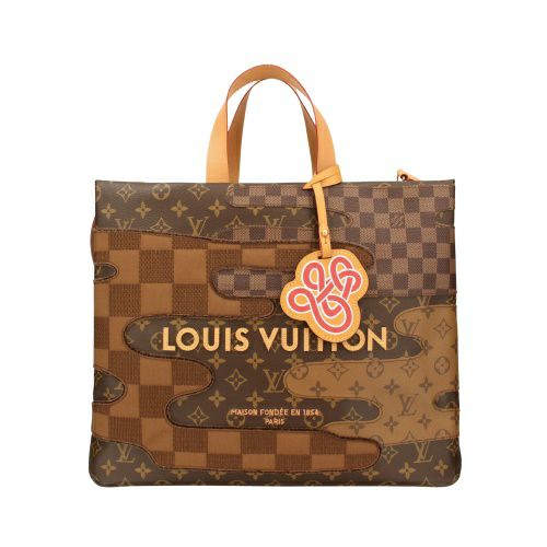 ルイヴィトン ハンドバッグ ショッパートート MM ブラウン LOUIS VUITTON M15274