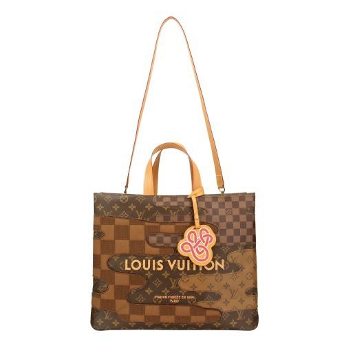 ルイヴィトン ハンドバッグ ショッパートート MM ブラウン LOUIS