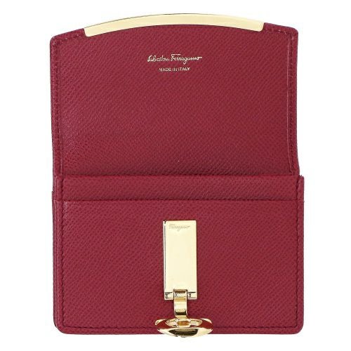 フェラガモ 名刺入れ カードケース レディース ガンチーニ レッド Ferragamo 22D198 MALAG