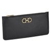 フェラガモ カードケース メンズ レディース ガンチーニ ブラック Ferragamo 220404 NERR