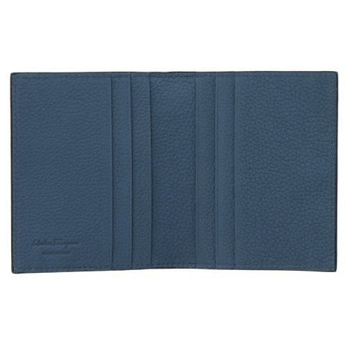 フェラガモ カードケース メンズ ガンチーニ ブルー Ferragamo 661077 DENIM