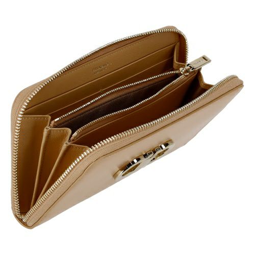 フェラガモ 長財布 レディース ガンチーニ ベージュ Ferragamo 220626 LCAM