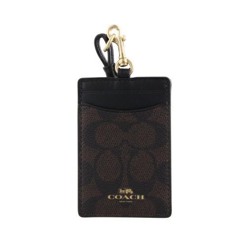 コーチ カードケース レディース シグネチャー ブラック COACH OUTLET