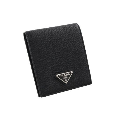 プラダ 二つ折り財布 メンズ トライアングルロゴ ブラック PRADA 2MO738 2E54 F0002 NERO