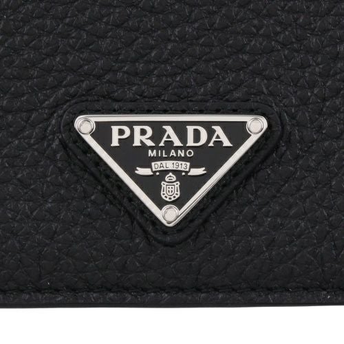 プラダ 二つ折り財布 メンズ トライアングルロゴ ブラック PRADA 2MO738 2E54 F0002 NERO