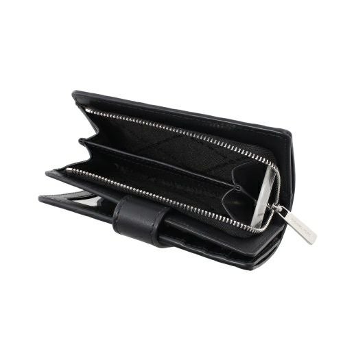 マイケルコース 二つ折り財布 レディース ジェット フローラル プリント ミディアム ビルフォールド BLACK MICHAEL KORS 35S5STVF6Y BLACK