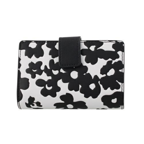 マイケルコース 二つ折り財布 レディース ジェット フローラル プリント ミディアム ビルフォールド BLACK MICHAEL KORS 35S5STVF6Y BLACK