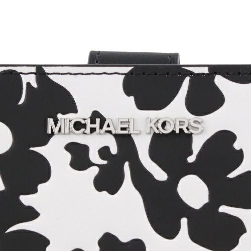 マイケルコース 二つ折り財布 レディース ジェット フローラル プリント ミディアム ビルフォールド BLACK MICHAEL KORS 35S5STVF6Y BLACK