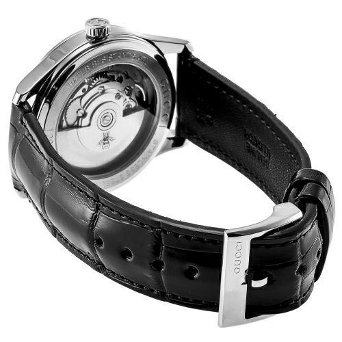 GUCCI 腕時計 (アナログ) 黒 レディース GUCCI（グッチ） レディース 腕時計 黒 ブラック 文字盤 SS レザー