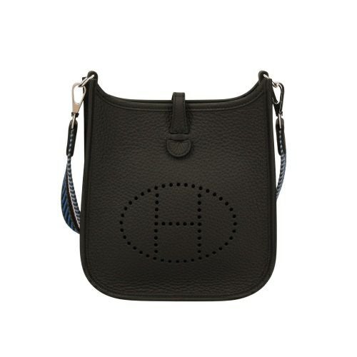 エルメス エブリンTPM NOIR/BLEU FRANCE-BLEU TIE トリヨンクレマンス シルバー金具 K刻印 HERMES Evelyne TPM