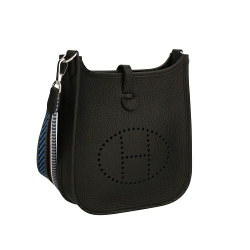 エルメス エブリンTPM NOIR/BLEU FRANCE-BLEU TIE トリヨンクレマンス シルバー金具 K刻印 HERMES Evelyne TPM