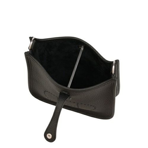 エルメス エブリンTPM NOIR/BLEU FRANCE-BLEU TIE トリヨンクレマンス シルバー金具 K刻印 HERMES Evelyne TPM