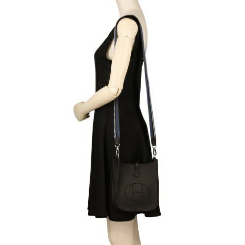 エルメス エブリンTPM NOIR/BLEU FRANCE-BLEU TIE トリヨンクレマンス シルバー金具 K刻印 HERMES Evelyne TPM