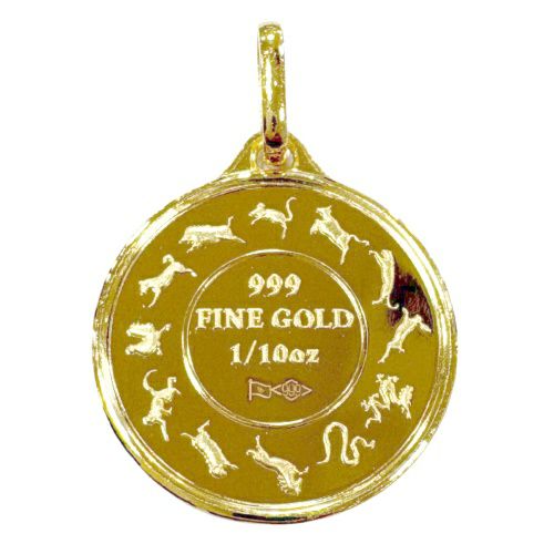 ペンダントトップ ヘビ 1/10oz