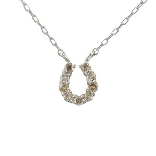 ネックレス 馬蹄 プラチナ ダイヤモンド 0.05ct