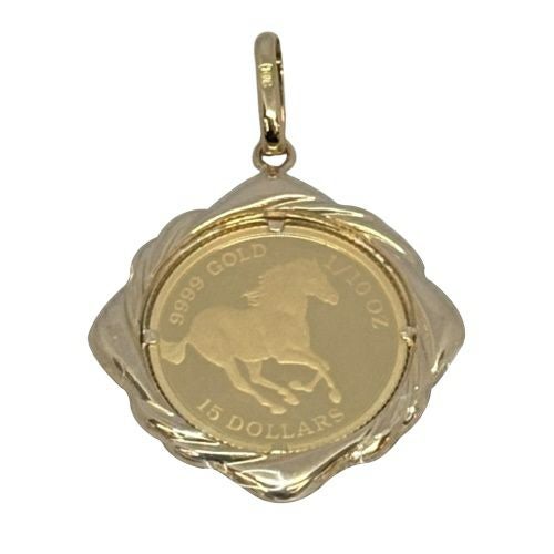 ペンダントトップ ホース 1/10oz K18/K24 コイン