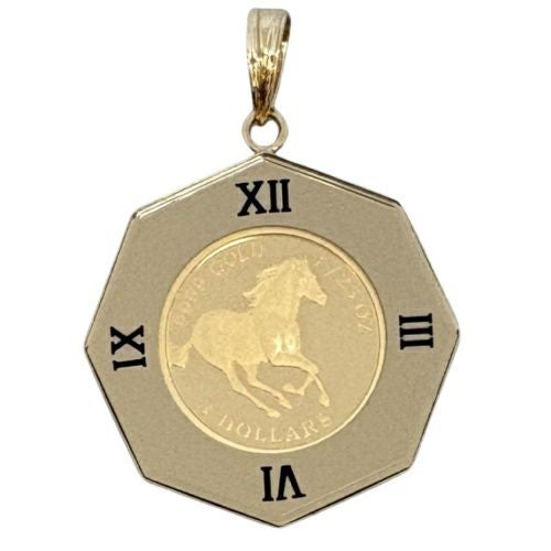 ペンダントトップ ホース 1/25oz K18/K24コイン