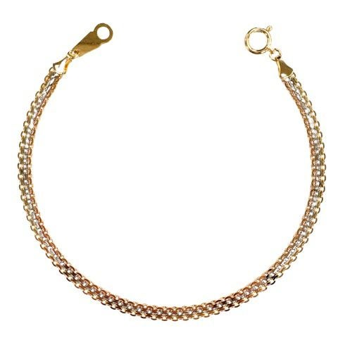 ブレスレット K18YG プラチナ 18cm