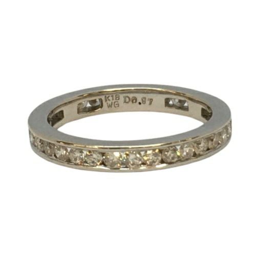 リング フルエタニティ K18WG ダイヤモンド 0.87ct 12.5号
