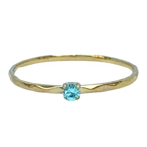 リング K10YG パライバトルマリン 11号