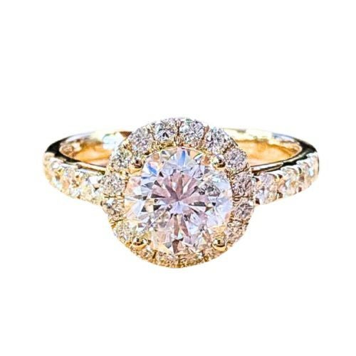 リング K18YG ダイヤモンド 1.0/0.50ct 13号