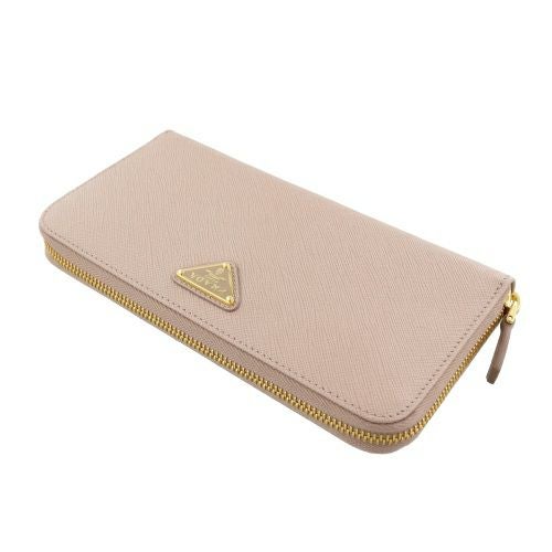 プラダ 長財布 レディース SAFFIANO TRIANGOLO ベージュ PRADA 1ML506