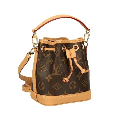 ルイヴィトン ショルダーバッグ モノグラム ナノ・ノエ ブラウン LOUIS VUITTON M81266