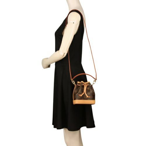 ルイヴィトン ショルダーバッグ モノグラム ナノ・ノエ ブラウン LOUIS VUITTON M81266