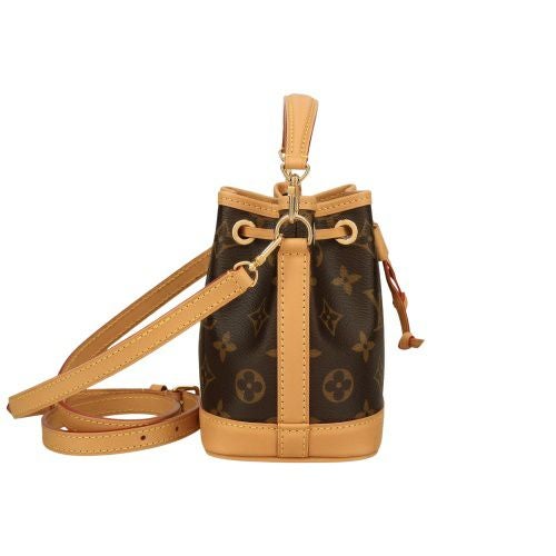ルイヴィトン ショルダーバッグ モノグラム ナノ・ノエ ブラウン LOUIS VUITTON M81266