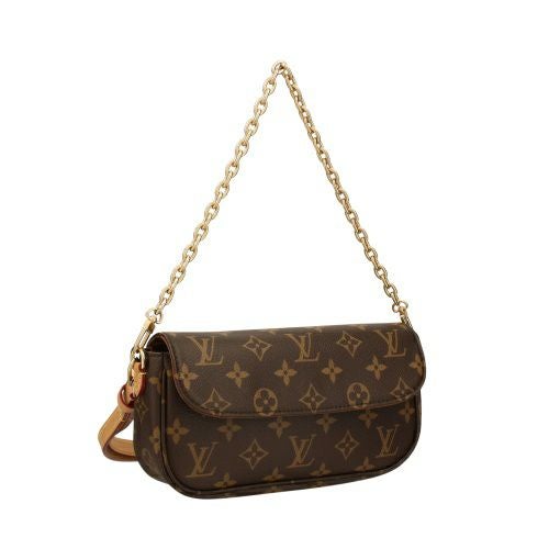 ルイヴィトン ショルダーバッグ モノグラム ウォレット オン チェーン・アイビー ブラウン LOUIS VUITTON M81911