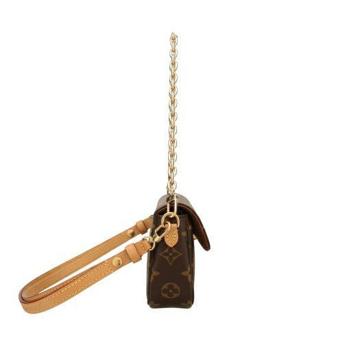 ルイヴィトン ショルダーバッグ モノグラム ウォレット オン チェーン・アイビー ブラウン LOUIS VUITTON M81911