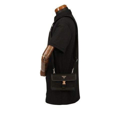 プラダ ショルダーバッグ メンズ TESSUTO+SAFFIANO ブラック PRADA 2ZH108 2DMH F0002 NERO