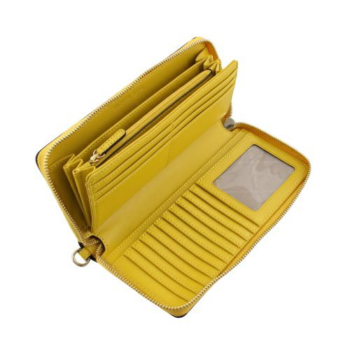 マイケルコース 長財布 レディース ジェット セット トラベル レザー トラベル コンチネンタル ラウンド ジップ イエロー MICHAEL KORS 35T7GTVE7L HONEY