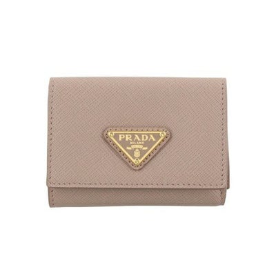 プラダ PRADA 二つ折り財布 レディース ピンクベージュ 1ML018 QWA 
