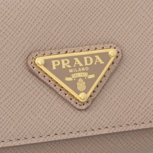プラダ 三つ折り財布 レディース SAFFIANO TRIANGOLO ベージュ PRADA 1MH042 QHH F0236 CIPRIA