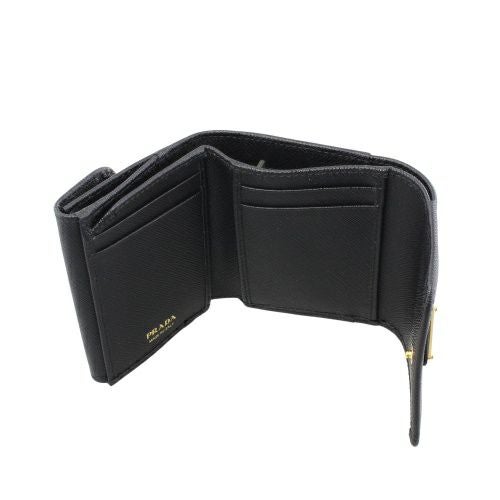 プラダ 三つ折り財布 レディース SAFFIANO TRIANGOLO ブラック PRADA 1MH043 QHH F0002 NERO