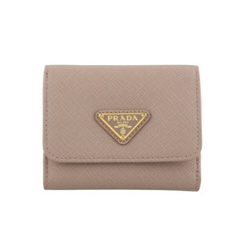プラダ 三つ折り財布 レディース SAFFIANO TRIANGOLO ベージュ PRADA 1MH043 QHH F0236 CIPRIA
