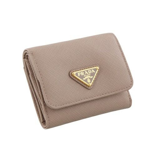 プラダ 三つ折り財布 レディース SAFFIANO TRIANGOLO ベージュ PRADA
